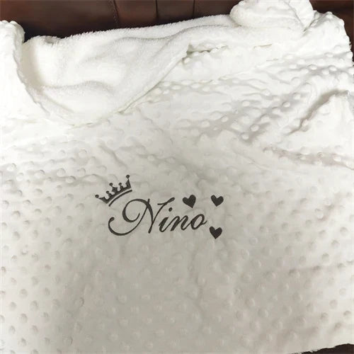 Name Personalised Newborn Baby Blanket Swaddling Baby Bedding