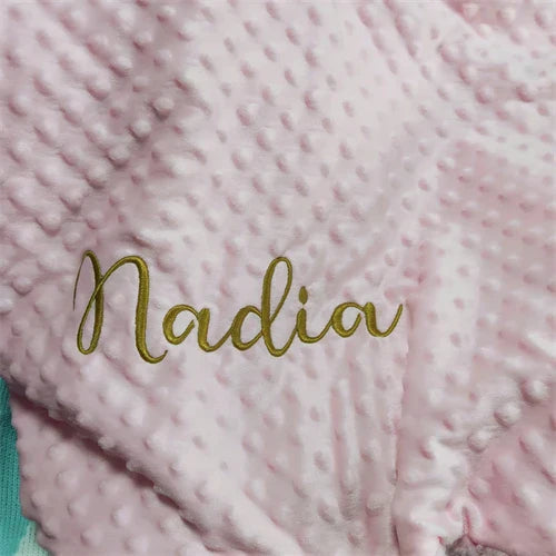 Name Personalised Newborn Baby Blanket Swaddling Baby Bedding