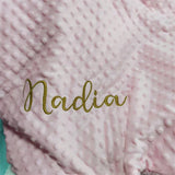 Name Personalised Newborn Baby Blanket Swaddling Baby Bedding