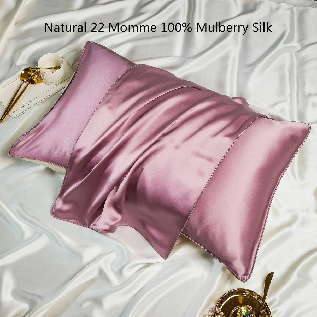 Natural Momme 100% Mulberry Silk pillowcase Natural Mulberry