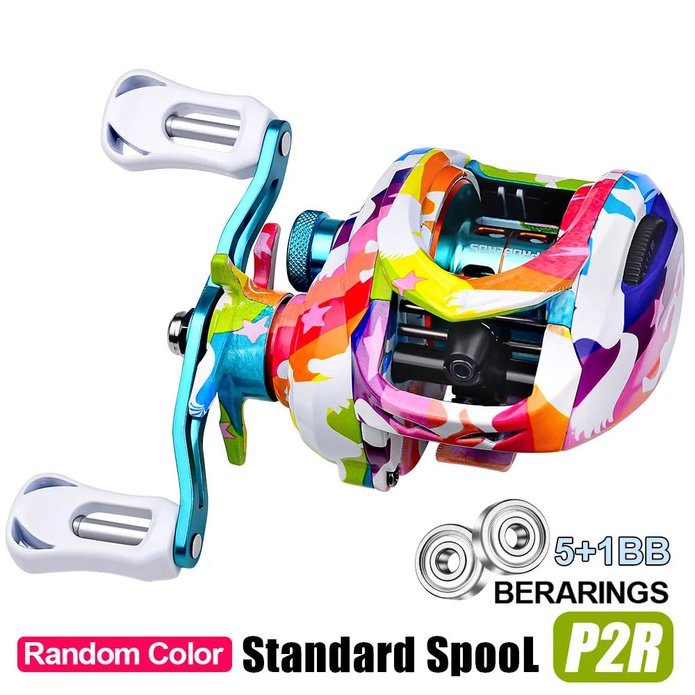 New 2024 5+1BB Magnetic Brake System Baitcasting Fishing