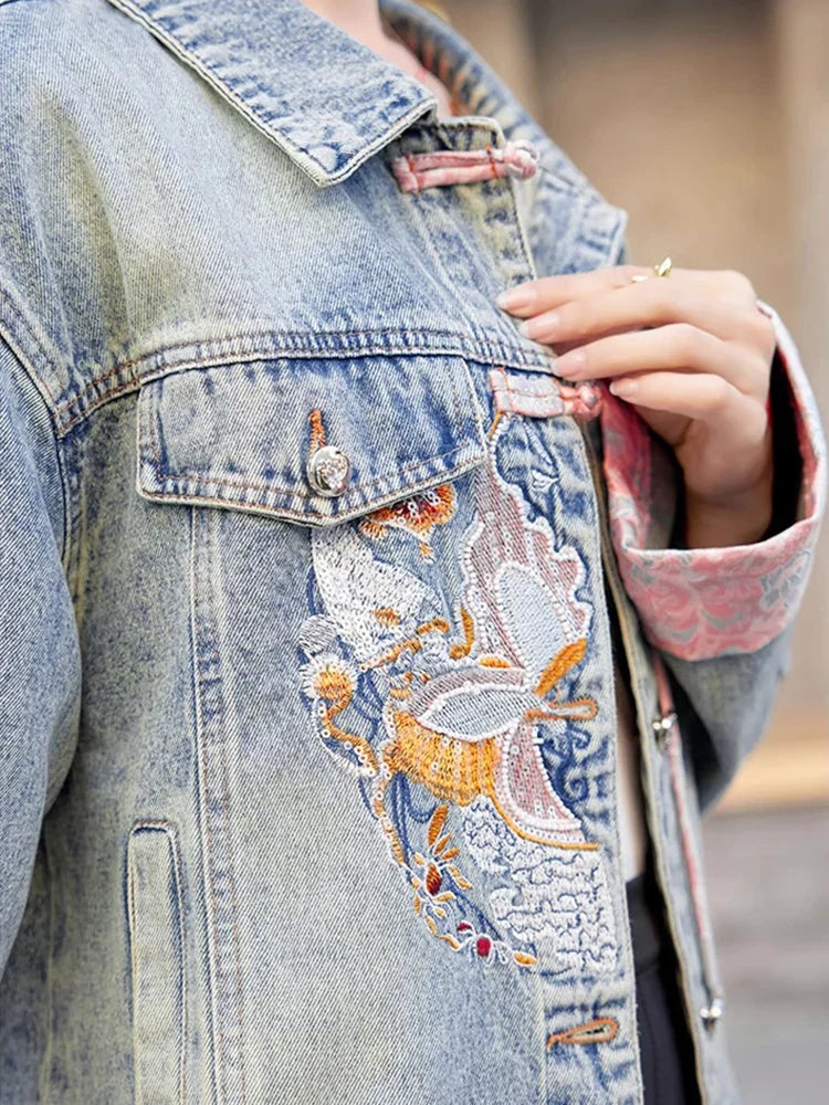 New 2024 Spring Women Denim Jacket And Coat