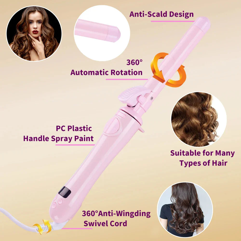 New 25mm Ceramic Barrel Curling Iron Automatic Hair