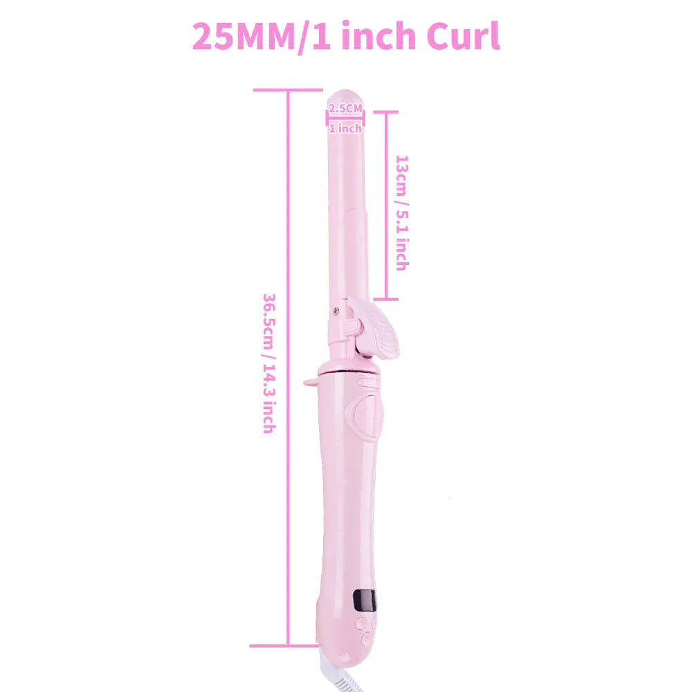 New 25mm Ceramic Barrel Curling Iron Automatic Hair