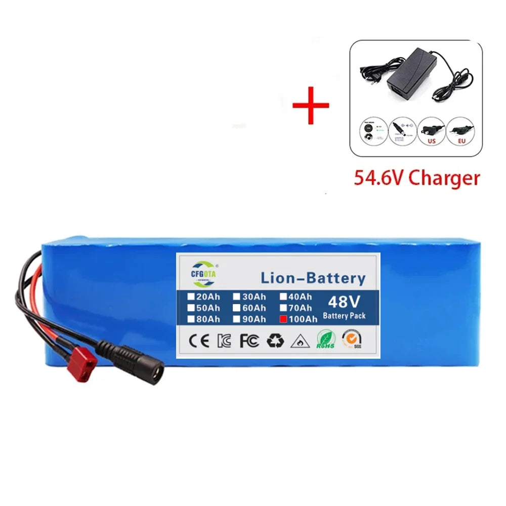 New 48V 100Ah 20000W 13S3P DC/T Lithium ion