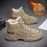 New Boots Men Winter Fashion Plush Shoes Snow