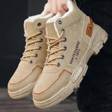 New Boots Men Winter Fashion Plush Shoes Snow