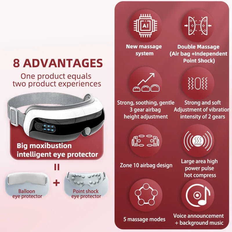 New Electric Eye Massager Vibration Hot Compress Air