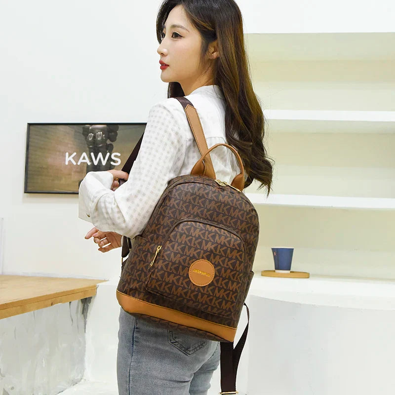 New Famous Women's Retro Print Design Backpack Large