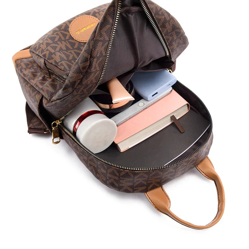 New Famous Women's Retro Print Design Backpack Large