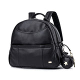 New Fashion PU Black Diaper Backpack for Baby