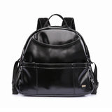 New Fashion PU Black Diaper Backpack for Baby