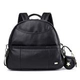New Fashion PU Black Diaper Backpack for Baby