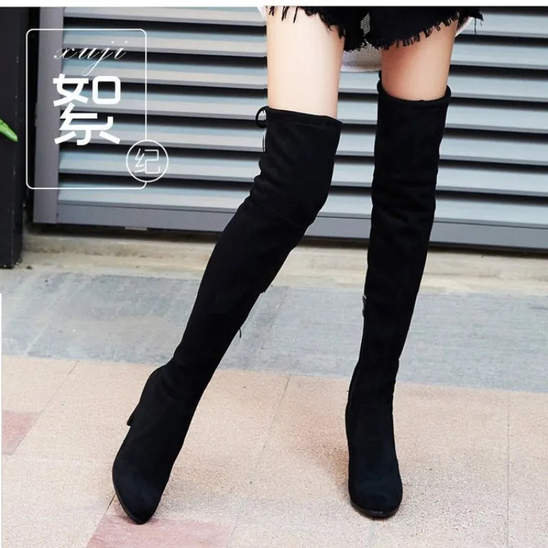 New High Boots Over The Knee Boots Abrasive