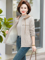 New Hooded Casual Coat Women's High End Mother's