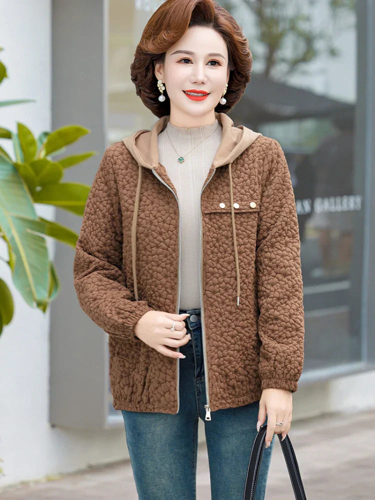 New Hooded Casual Coat Women's High End Mother's