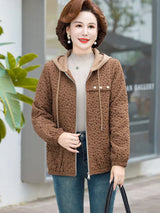 New Hooded Casual Coat Women's High End Mother's