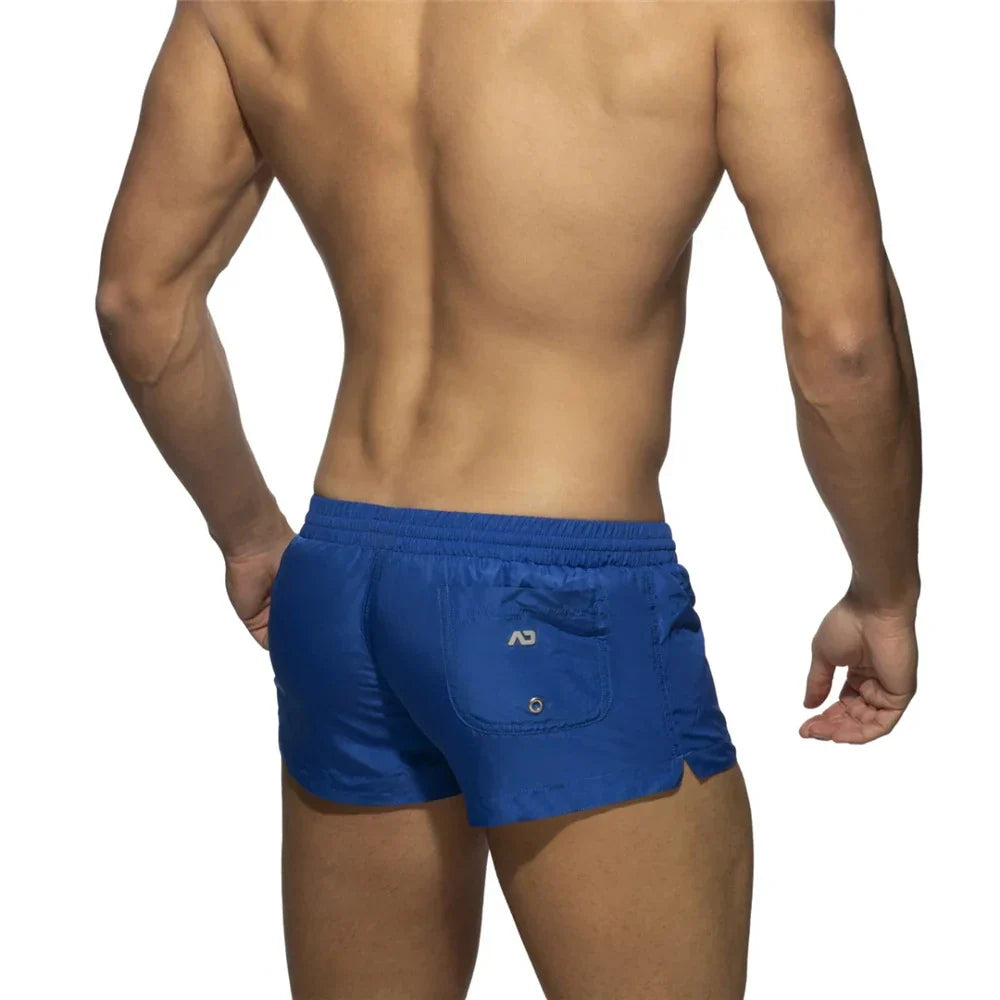 New Mens Swimming Trunks Classic Solid Color Three