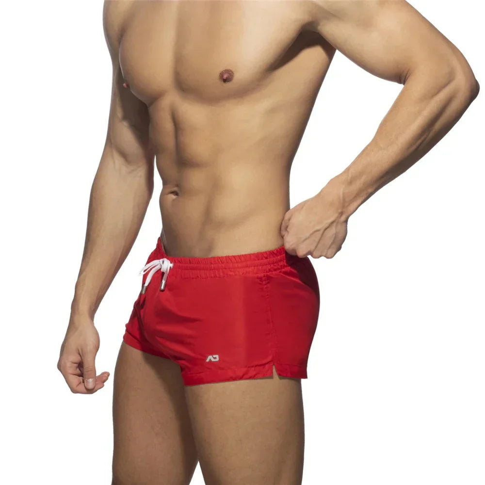 New Mens Swimming Trunks Classic Solid Color Three