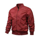 New Military Jackets Men Solid Color Bomber Jacket