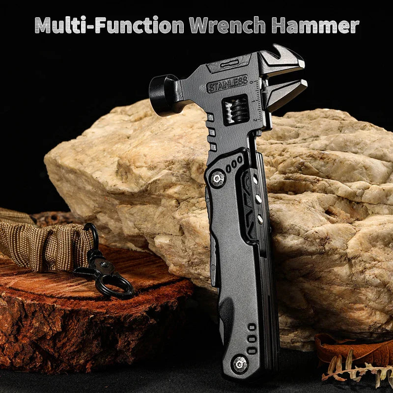 New Multifunctional Wrench Hammer Knife Pliers Outdoor Camping