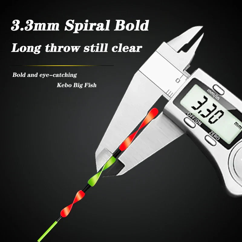 New Night Fishing Float Spiral Tail Gravity Sensing