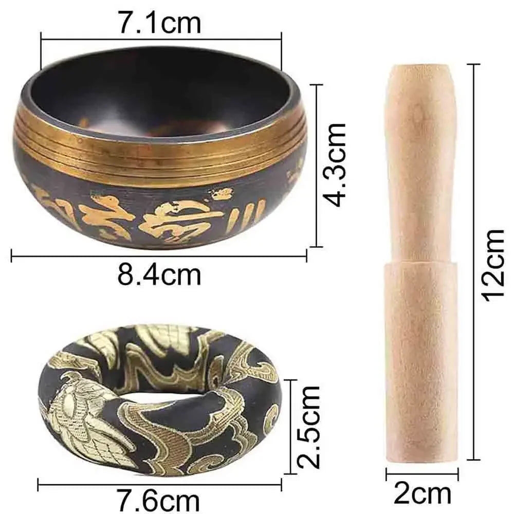 New Shining Gold Bowl Singing Bowl for Mindfulness