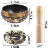 New Shining Gold Bowl Singing Bowl for Mindfulness