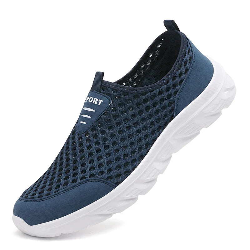 New Summer Sneakers Shoes for Men Breathable Mesh Lightweight Walking Casual Shoes Slip-On Driving Men Loafers Zapatos Casuales