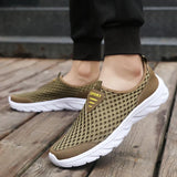 New Summer Sneakers Shoes for Men Breathable Mesh Lightweight Walking Casual Shoes Slip-On Driving Men Loafers Zapatos Casuales