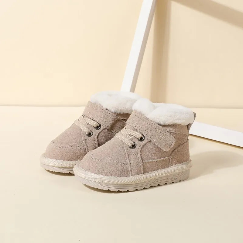 New Winter Baby Snow Boots Unisex Leather Cute