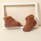 New Winter Baby Snow Boots Unisex Leather Cute