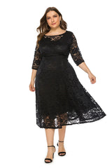 New Women Lace Plus Size Medium Length Evening