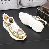 New male print trend casual shoes autumn breathable sneakers with the same net red spirit boy shoes A5