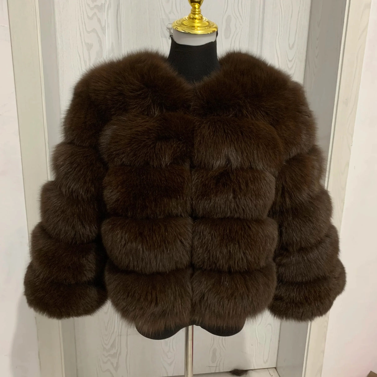 New real fox fur coat women's winter warm