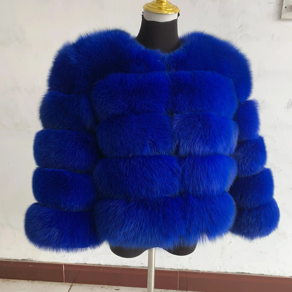 New real fox fur coat women's winter warm