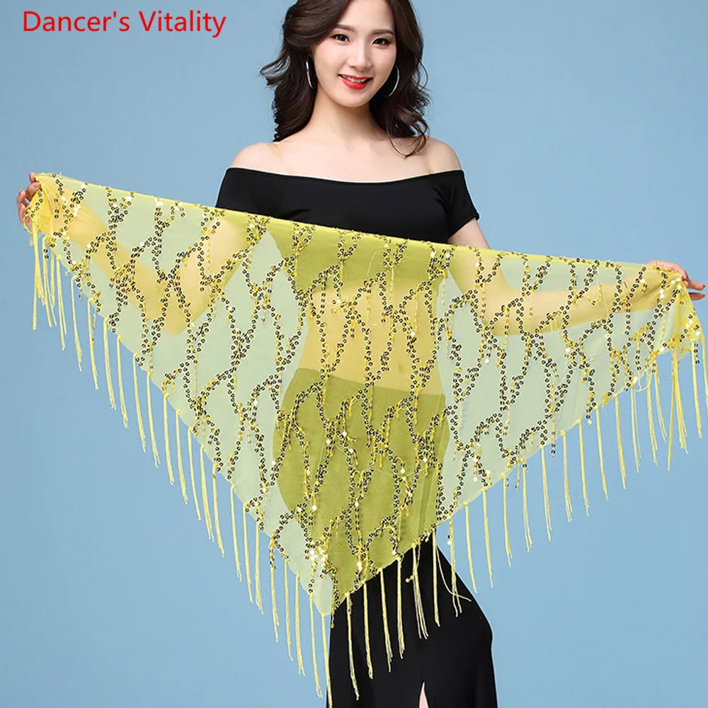 New style Belly dance costumes sequins tassel indian