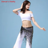 New style Belly dance costumes sequins tassel indian