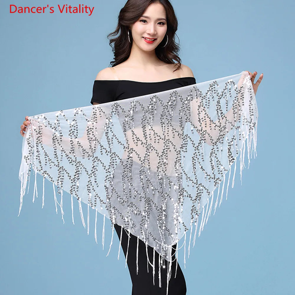 New style Belly dance costumes sequins tassel indian