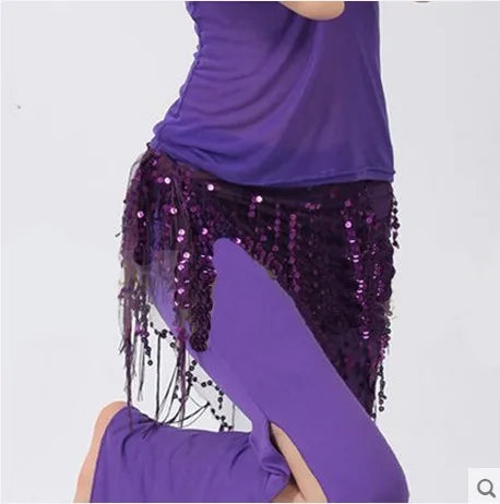 New style Belly dance costumes sequins tassel indian