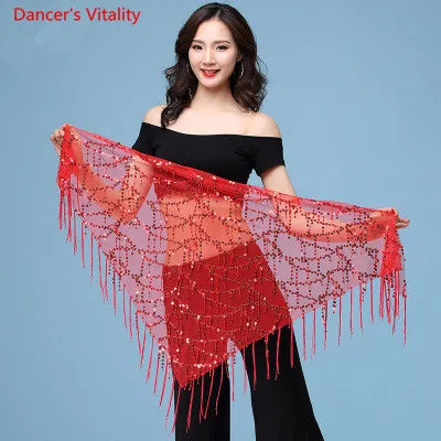 New style Belly dance costumes sequins tassel indian