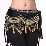 New style Belly dance costumes velvet lantern gold