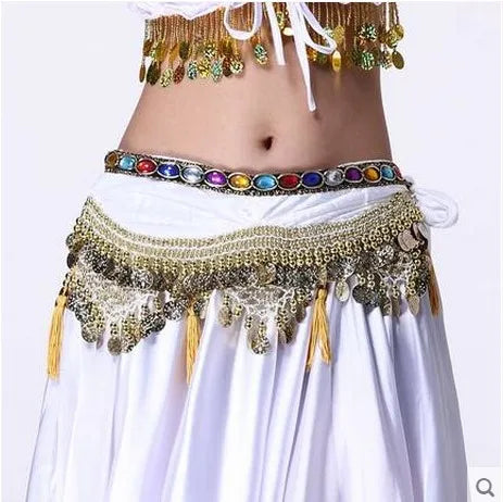 New style Belly dance costumes velvet lantern gold