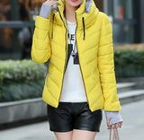 New women's cotton coat short outwear Standing collar