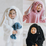 Newborn Baby Boy Girl Kids Rabbit Hooded Romper