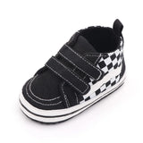 Newborn Baby Boys Canvas Sneakers Anti-slip Soft Plaid