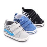 Newborn Baby Boys Canvas Sneakers Anti-slip Soft Plaid