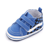 Newborn Baby Boys Canvas Sneakers Anti-slip Soft Plaid