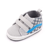 Newborn Baby Boys Canvas Sneakers Anti-slip Soft Plaid