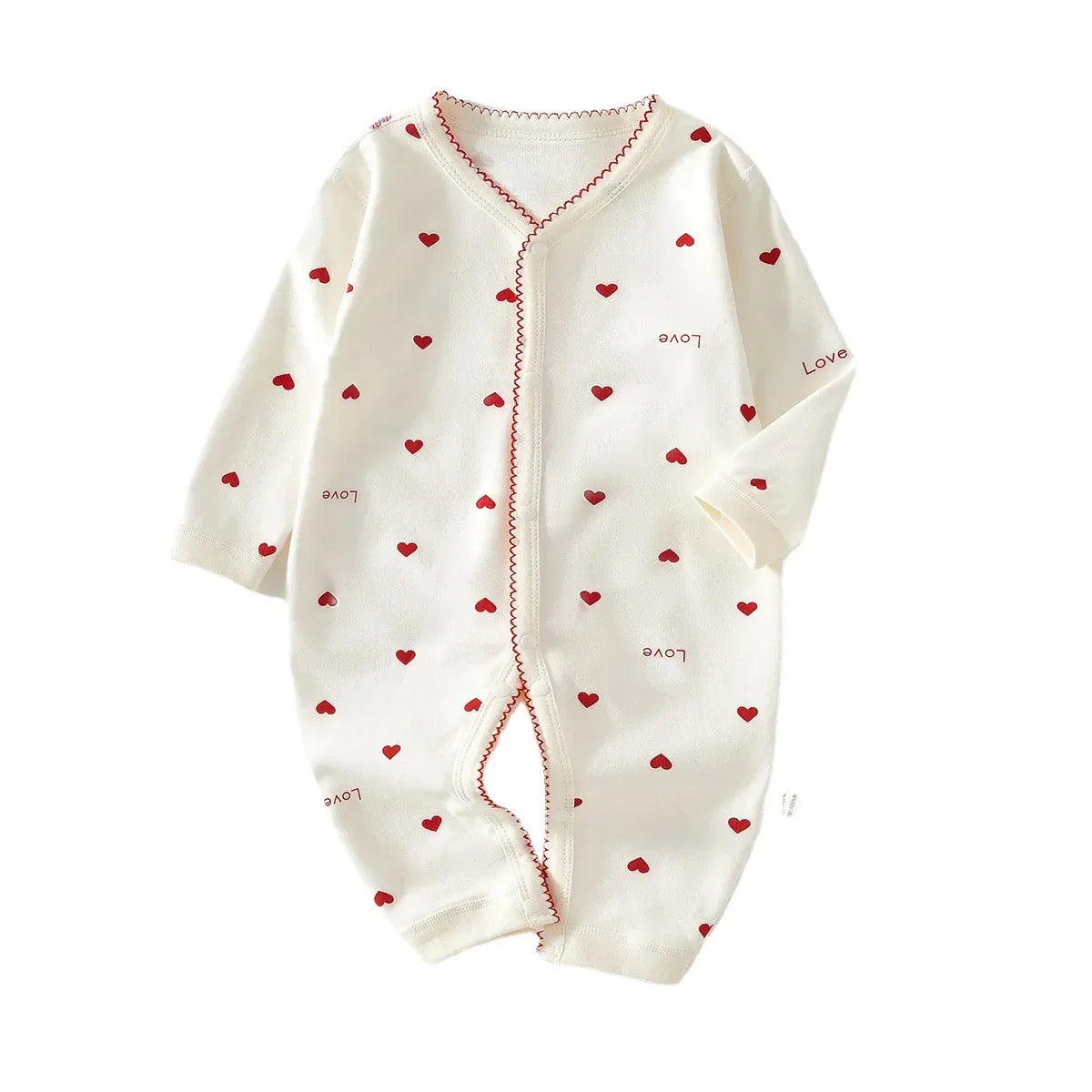 Newborn Baby Clothes Jumpsuit with Love Printed on